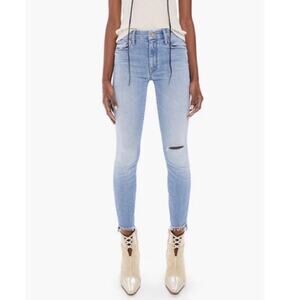 NWT MOTHER The Looker Step Ankle‎ Fray Despite Differences Jeans 25